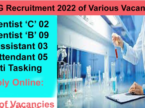WIHG Recruitment 2022 of Scientist ‘C’ Scientist ‘B’ & MTS Vacancies